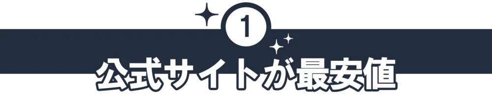 公式サイトが最安値